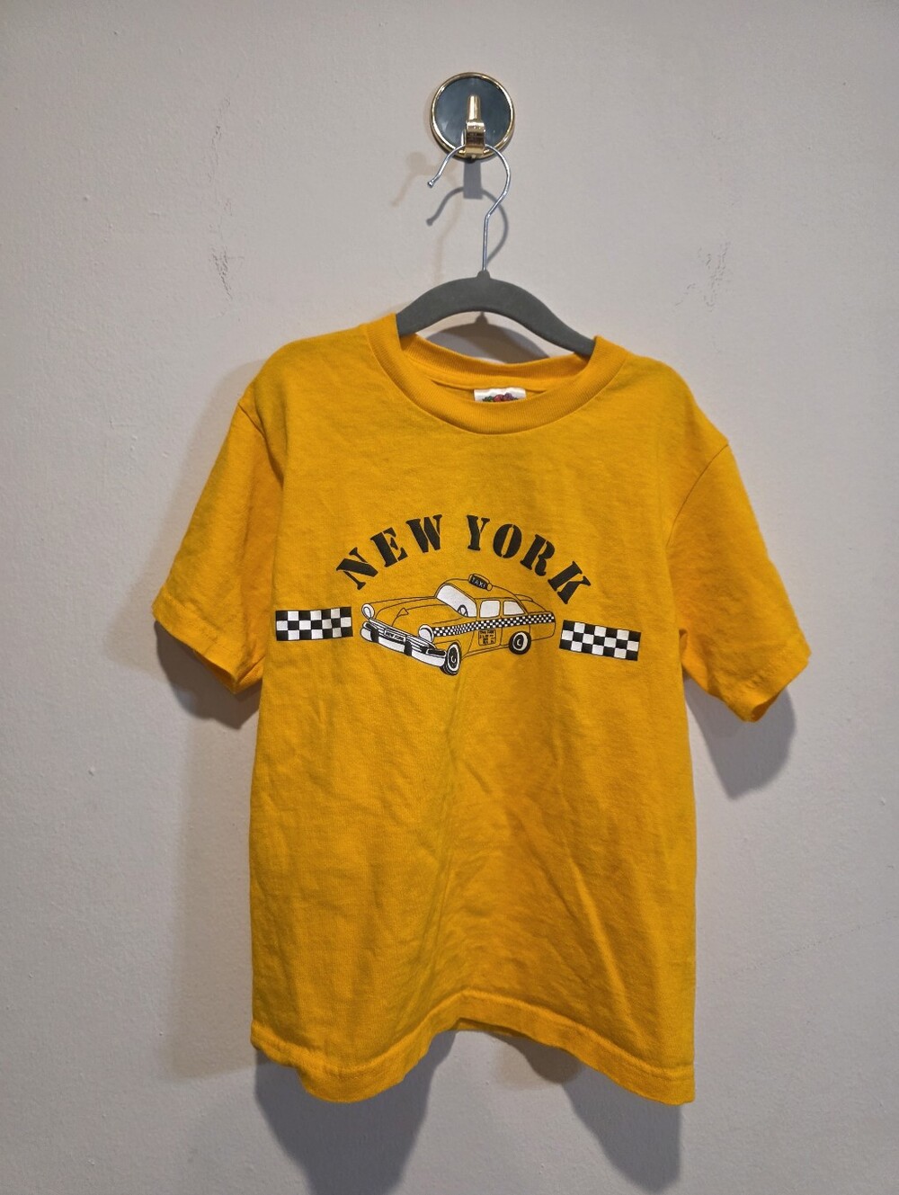 Fruit of the Loom Yellow New York Taxi Graphic Tee